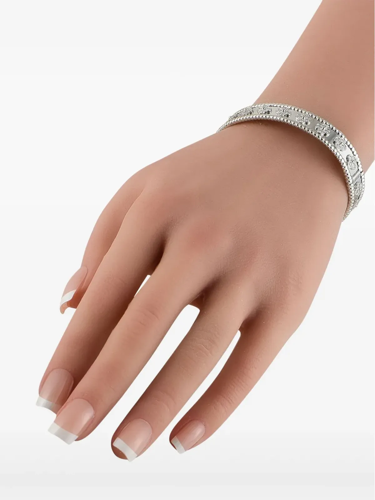 Van Cleef & Arpels Pre-Owned 18Kホワイトゴールド ダイヤモンド ブレスレット（シルバー） - 画像4