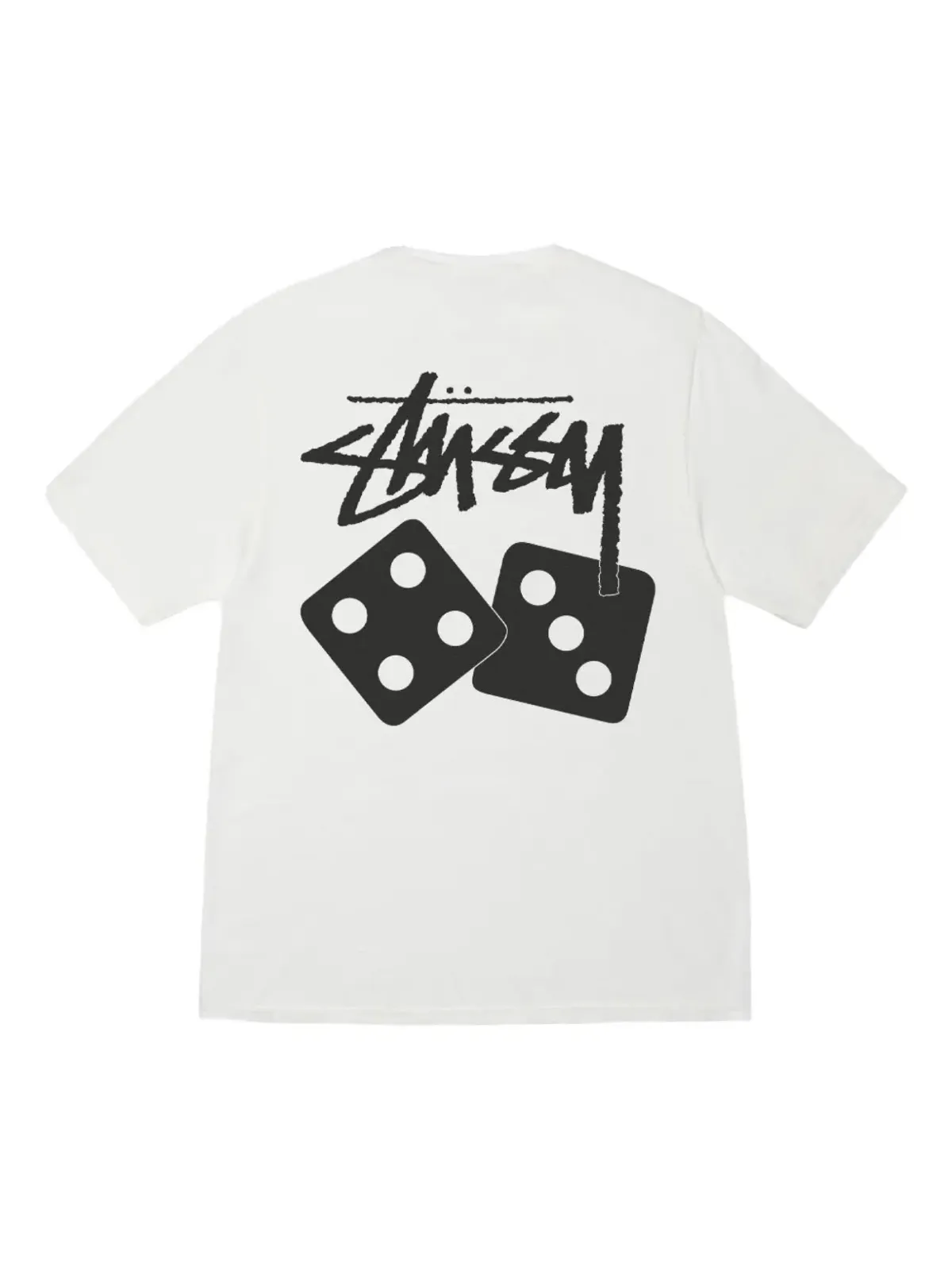 Stüssy ダイス柄ピグメント染めTシャツ - ホワイト - 画像2