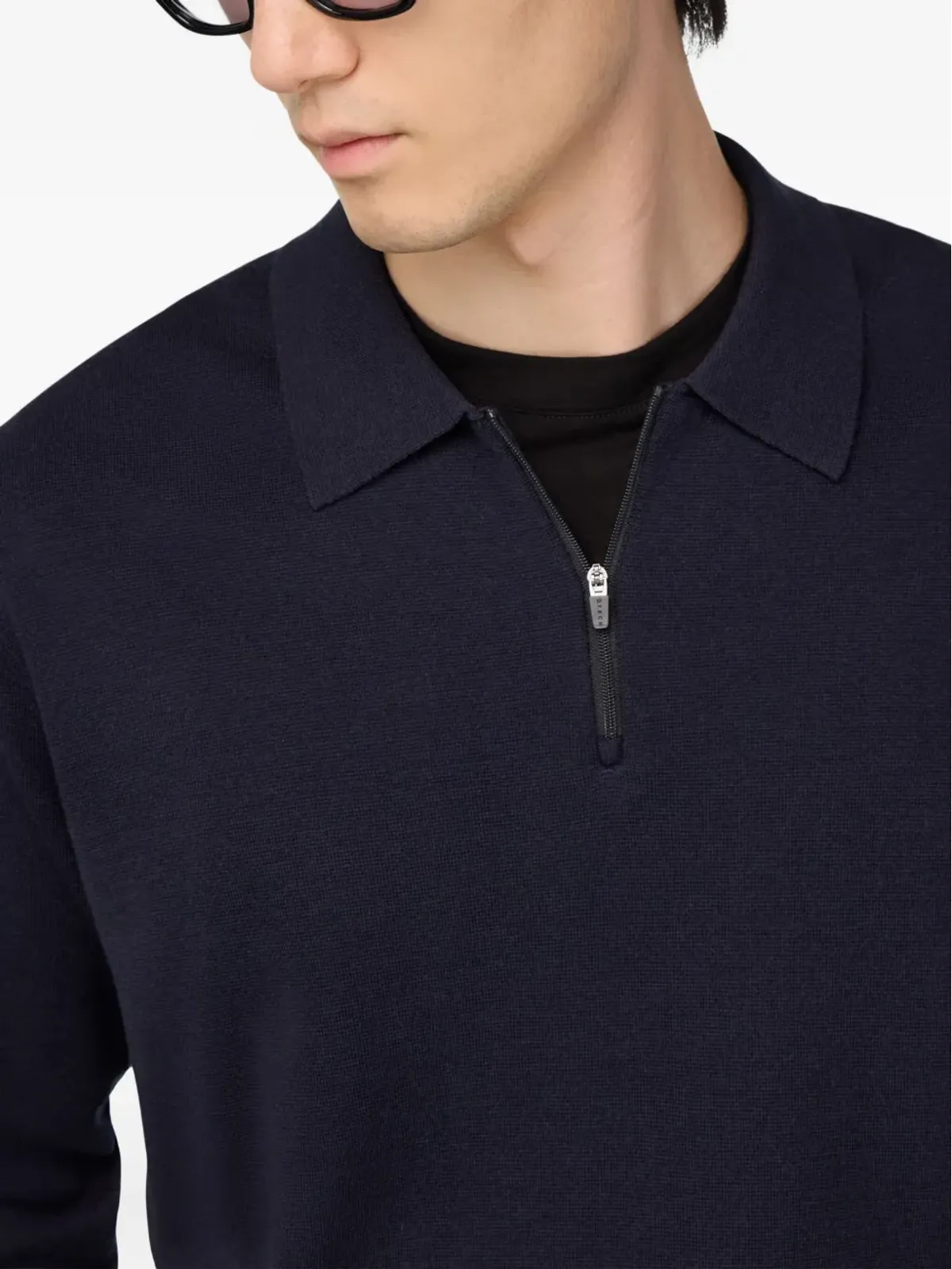 Boggi Milano 半ジップ ポロネック セーター - 画像5