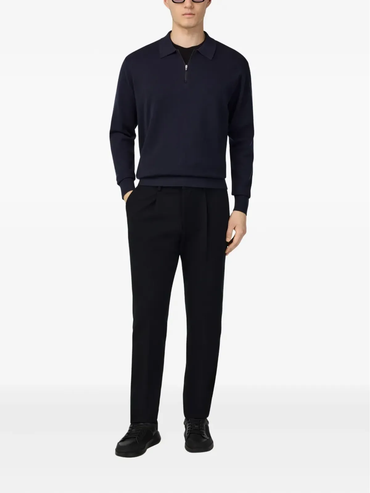 Boggi Milano 半ジップ ポロネック セーター - 画像2