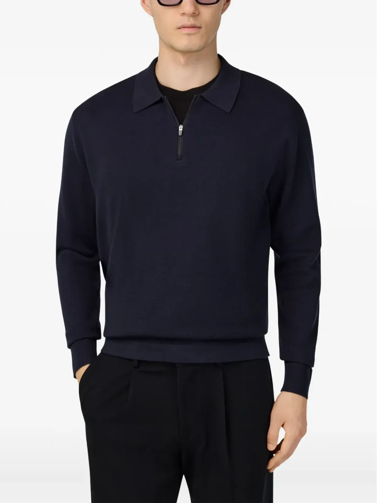 Boggi Milano 半ジップ ポロネック セーター - 画像3