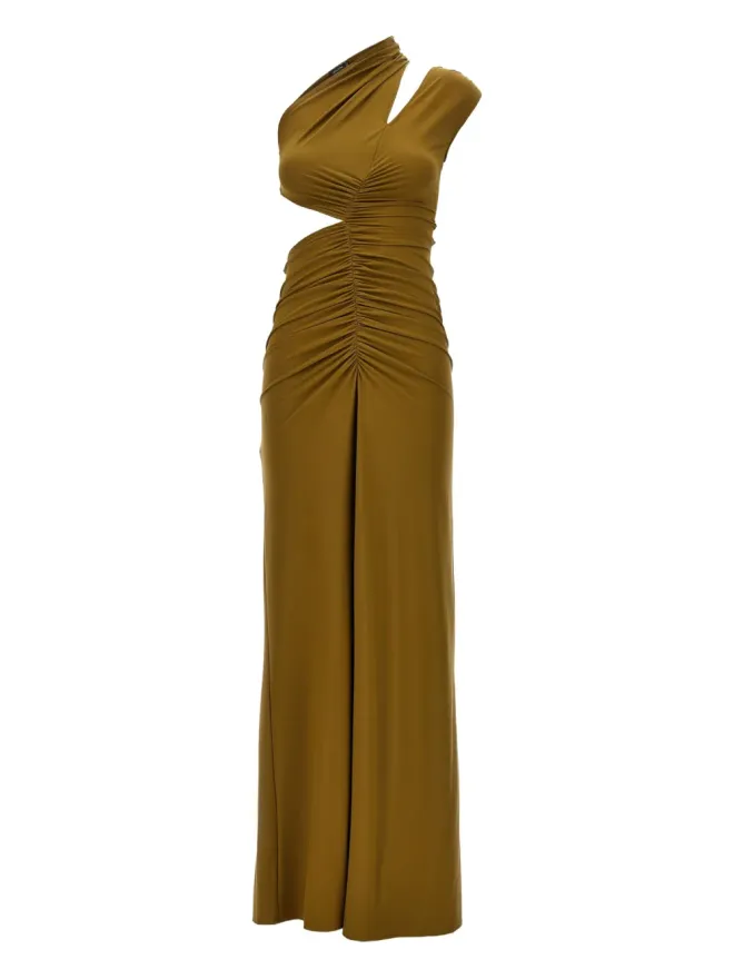 Atlein Atlein cut-out draped maxi dress - Greenの商品画像