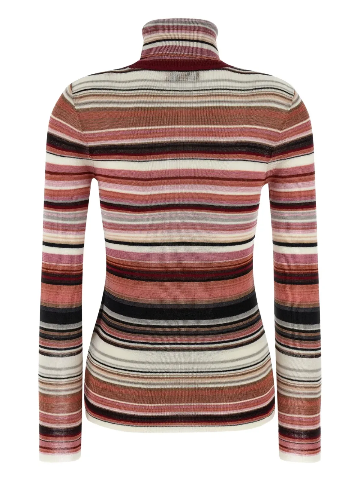 Missoni ストライプ柄タートルネックセーター - ピンク - 画像2