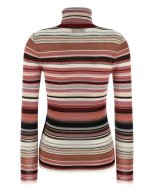 Missoni ストライプ柄タートルネックセーター - ピンク - サムネイル2
