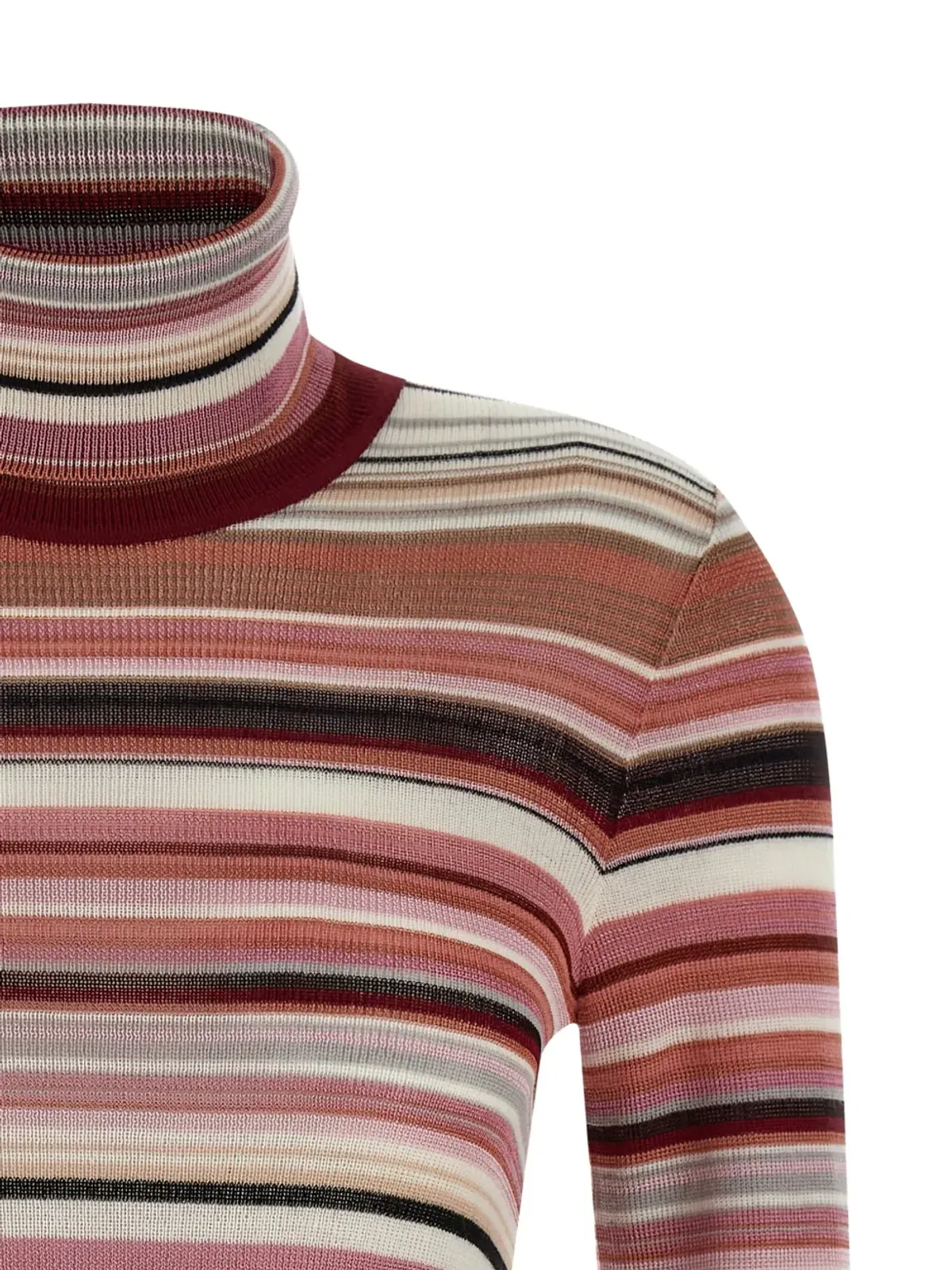 Missoni ストライプ柄タートルネックセーター - ピンク - 画像3