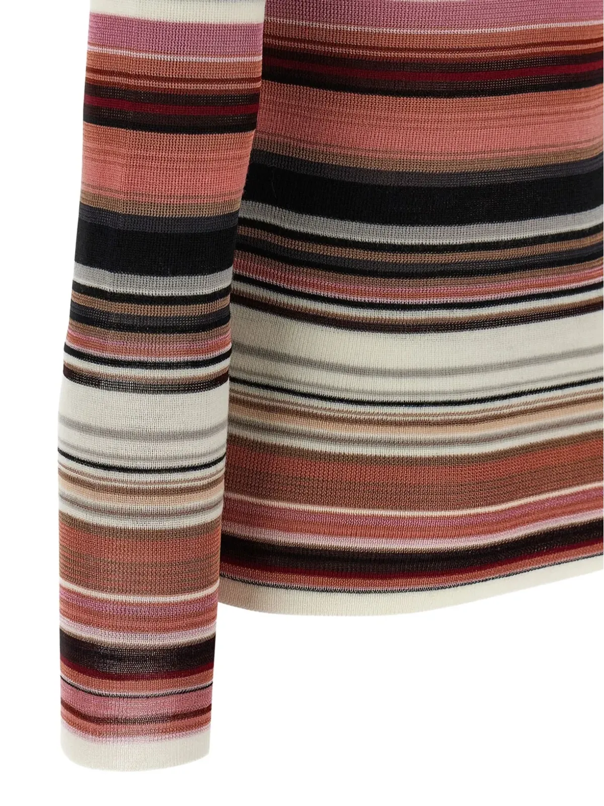 Missoni ストライプ柄タートルネックセーター - ピンク - 画像4
