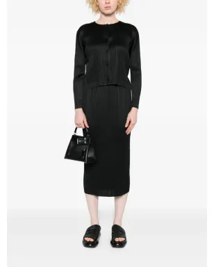 Pleats Please Issey Miyake pleated button-front jacket - Black - サムネイル2