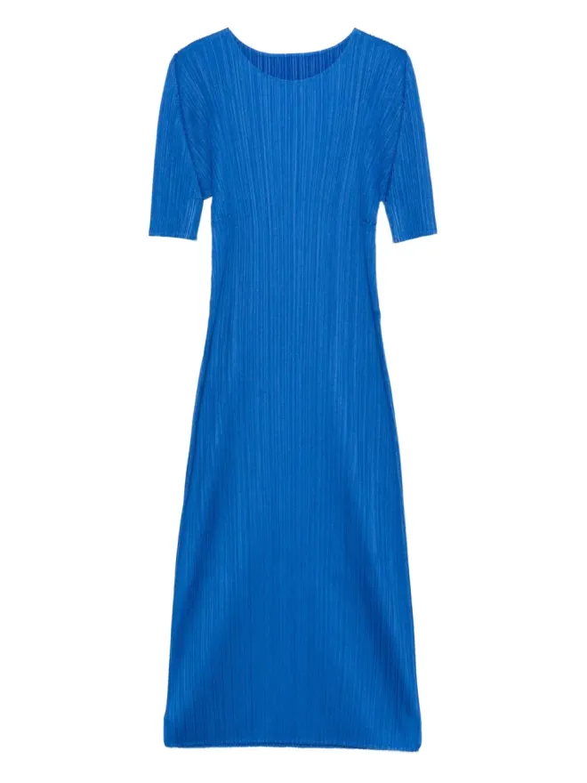 Pleats Please Issey Miyake Pleats Please Issey Miyake 月間カラー August プリーツミディドレス - ブルーの商品画像