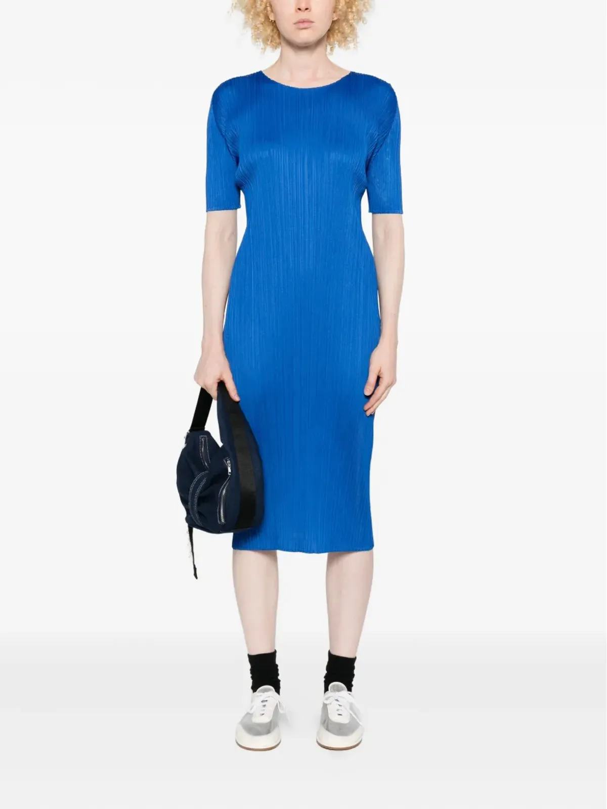 Pleats Please Issey Miyake 月間カラー August プリーツミディドレス - ブルー - 画像2