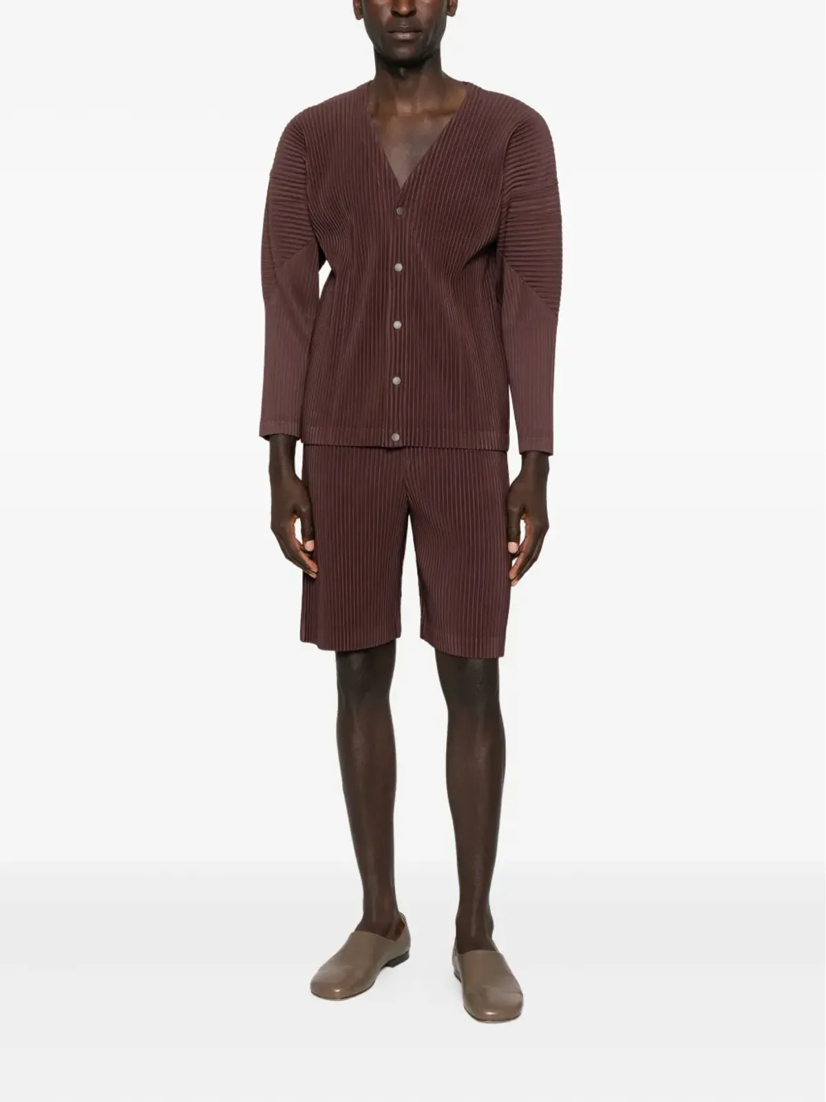 Homme Plissé Issey Miyake プリーツボタンカーディガン - 画像2