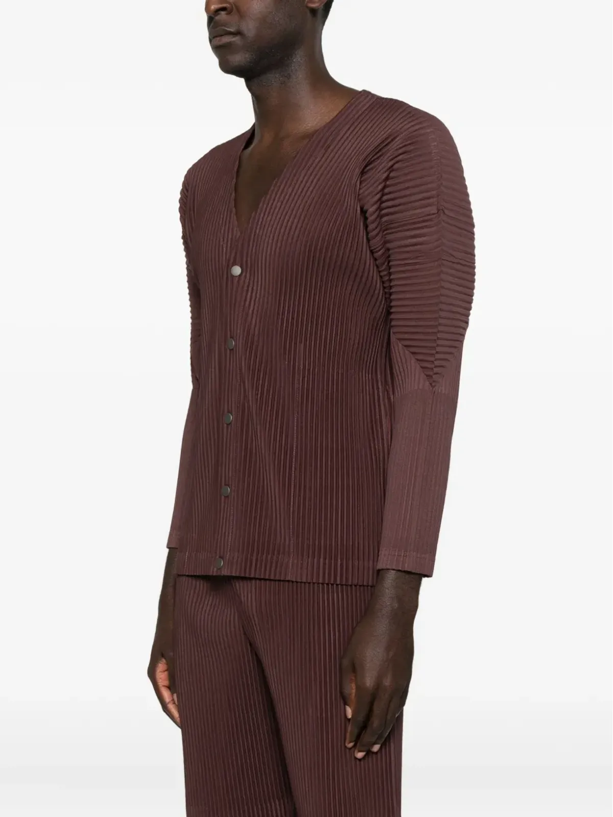 Homme Plissé Issey Miyake プリーツボタンカーディガン - 画像3