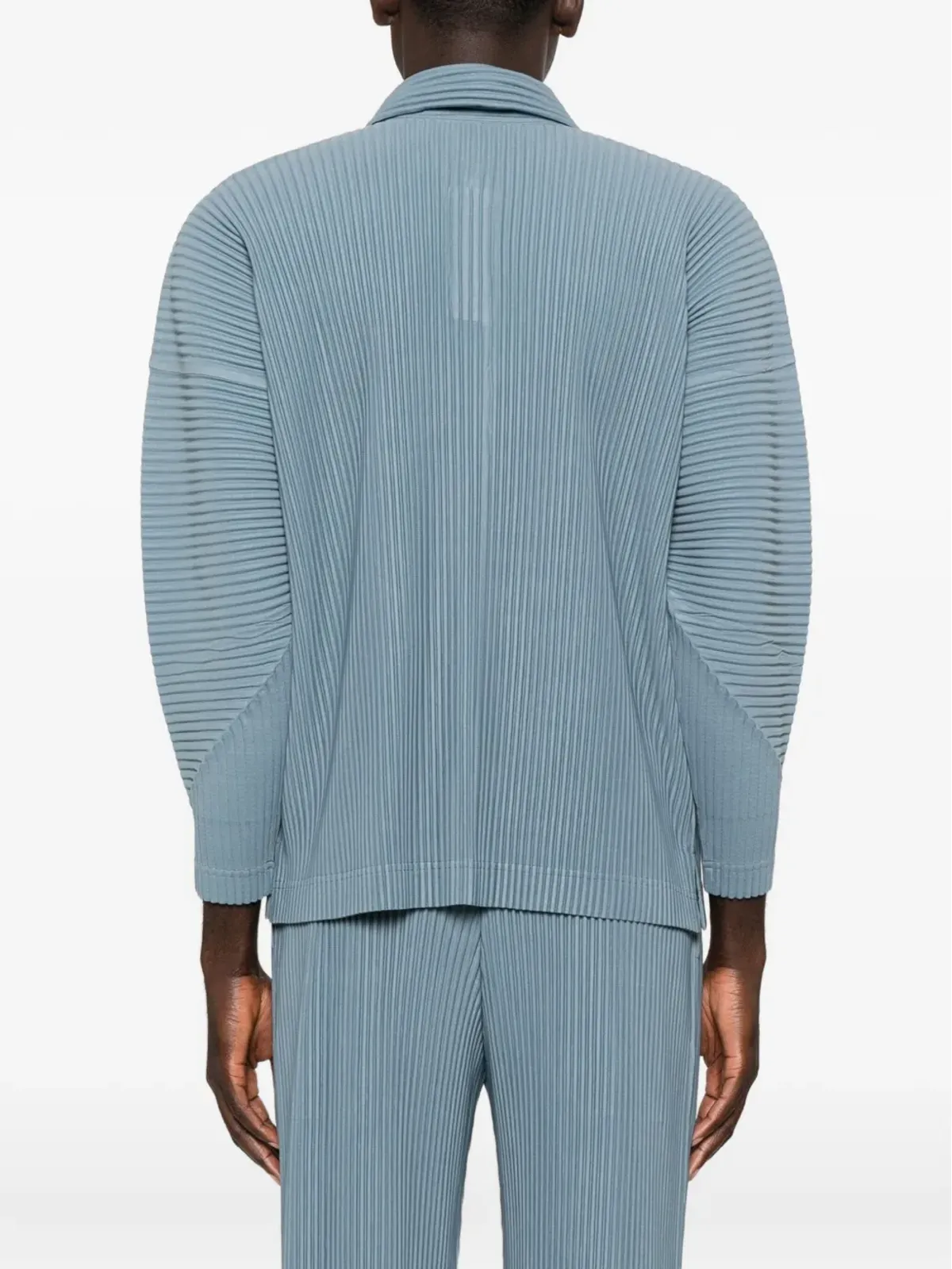 Homme Plissé Issey Miyake プリーツ加工の長袖ポロシャツ - 画像4