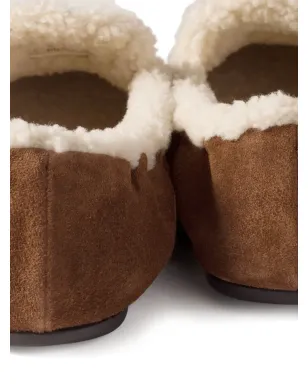 Miu Miu logo-detail suede loafers - Brown - サムネイル3