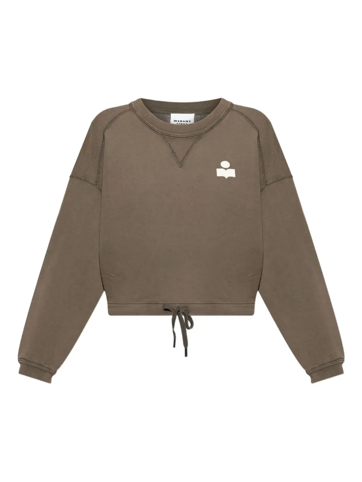 MARANT ÉTOILE ロゴプリント ドローストリングヘム スウェットシャツ - 画像1