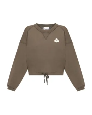 MARANT ÉTOILE ロゴプリント ドローストリングヘム スウェットシャツ - サムネイル1