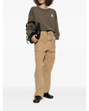 MARANT ÉTOILE ロゴプリント ドローストリングヘム スウェットシャツ - サムネイル2