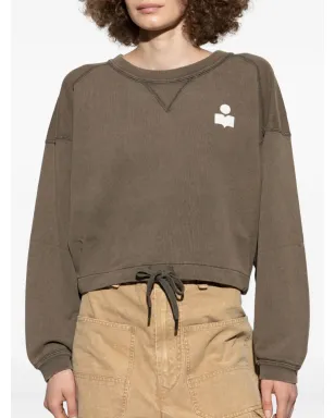 MARANT ÉTOILE ロゴプリント ドローストリングヘム スウェットシャツ - サムネイル3