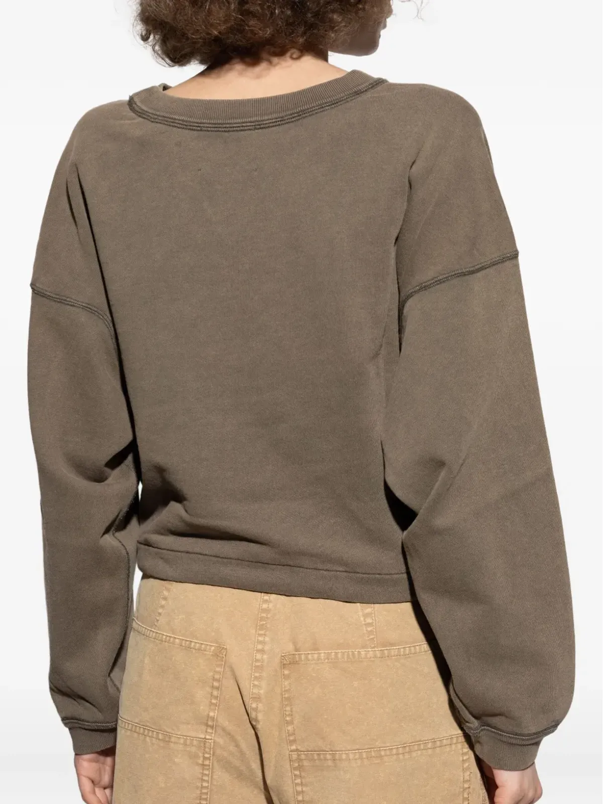 MARANT ÉTOILE ロゴプリント ドローストリングヘム スウェットシャツ - 画像4