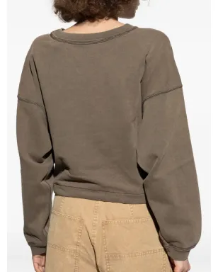 MARANT ÉTOILE ロゴプリント ドローストリングヘム スウェットシャツ - サムネイル4