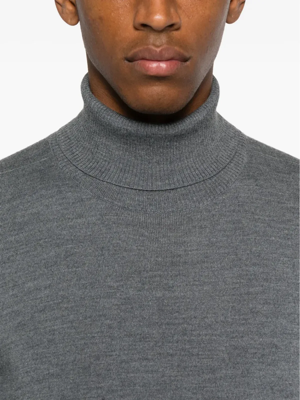 Stone Island ロールネック ロゴパッチ セーター - グレー - 画像5