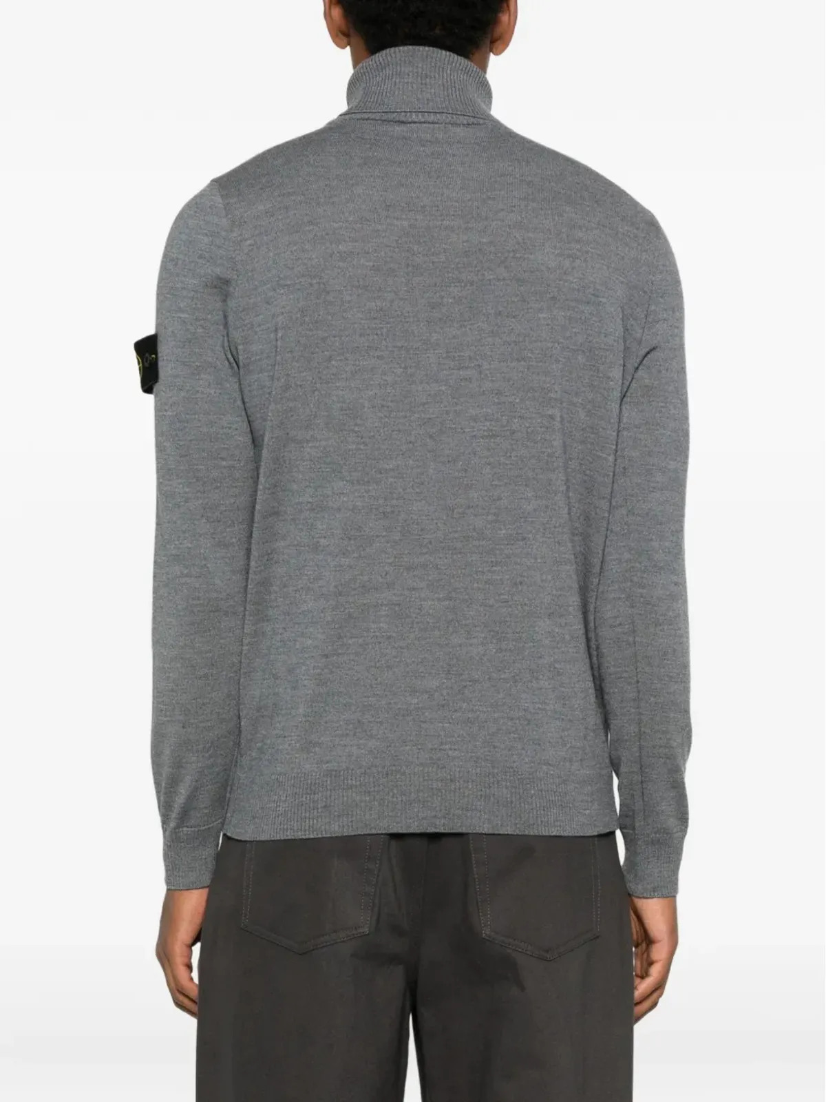 Stone Island ロールネック ロゴパッチ セーター - グレー - 画像4