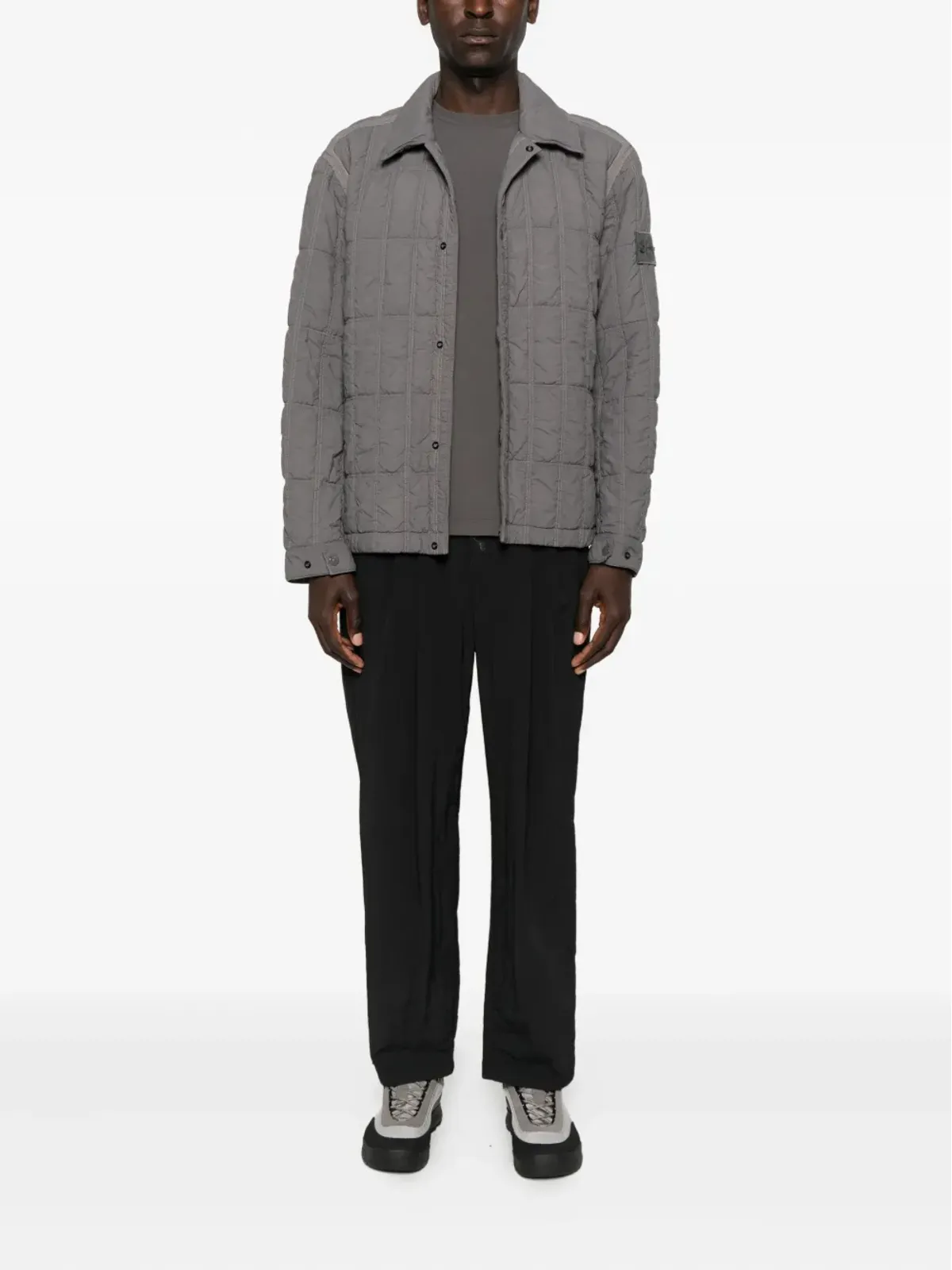 Stone Island グレーのキルテッドジャケット - 画像2