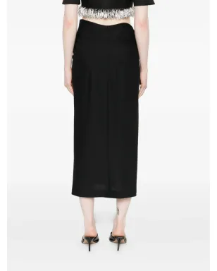 Alberta Ferretti ドレープディテール ミディスカート - サムネイル4