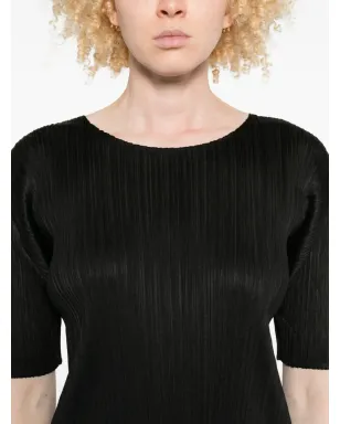Pleats Please Issey Miyake Monthly Colors: August pleated midi dress - Black - サムネイル5