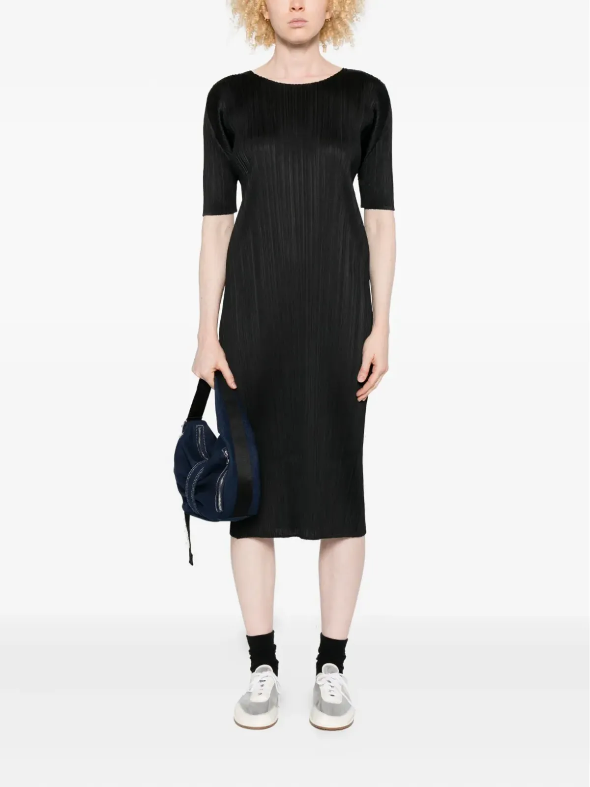 Pleats Please Issey Miyake Monthly Colors: August pleated midi dress - Black - 画像2