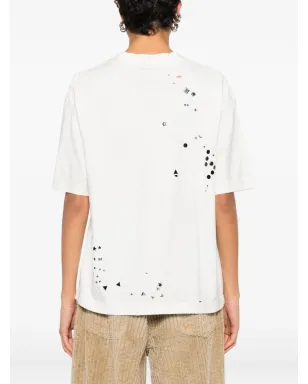 Maison MIHARA YASUHIRO embellished distressed T-shirt - White - サムネイル4