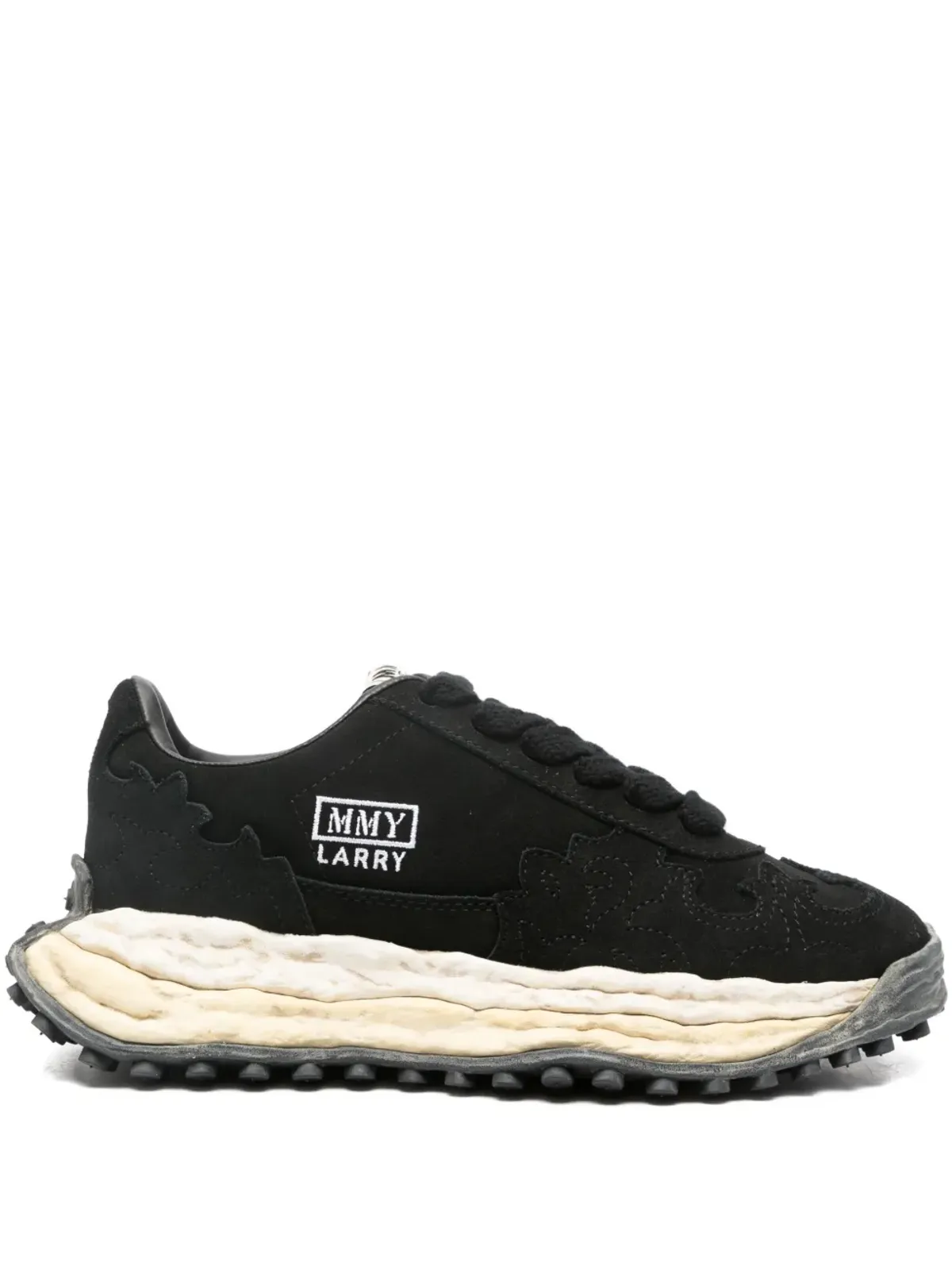 Maison MIHARA YASUHIRO Larry OG スエード ローカットスニーカー - ブラック - 画像1