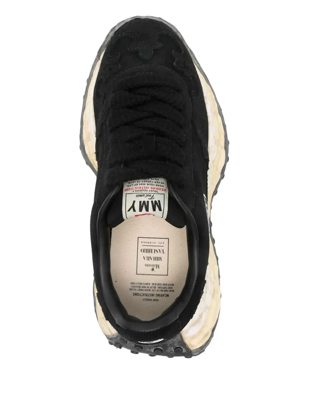 Maison MIHARA YASUHIRO Larry OG スエード ローカットスニーカー - ブラック - 画像4