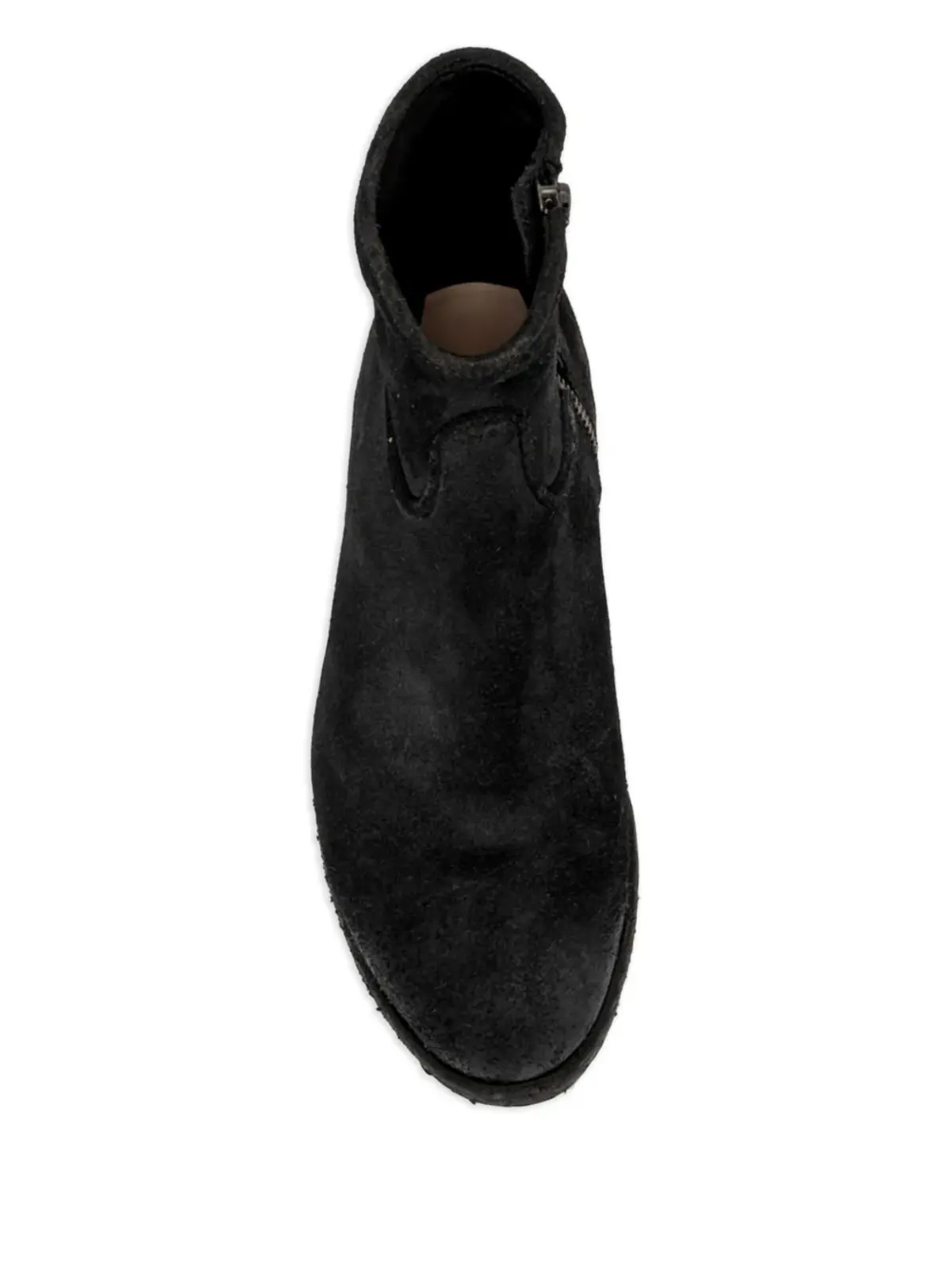 PAUL SILENCE zip-detail suede ankle boots - Black - 画像3