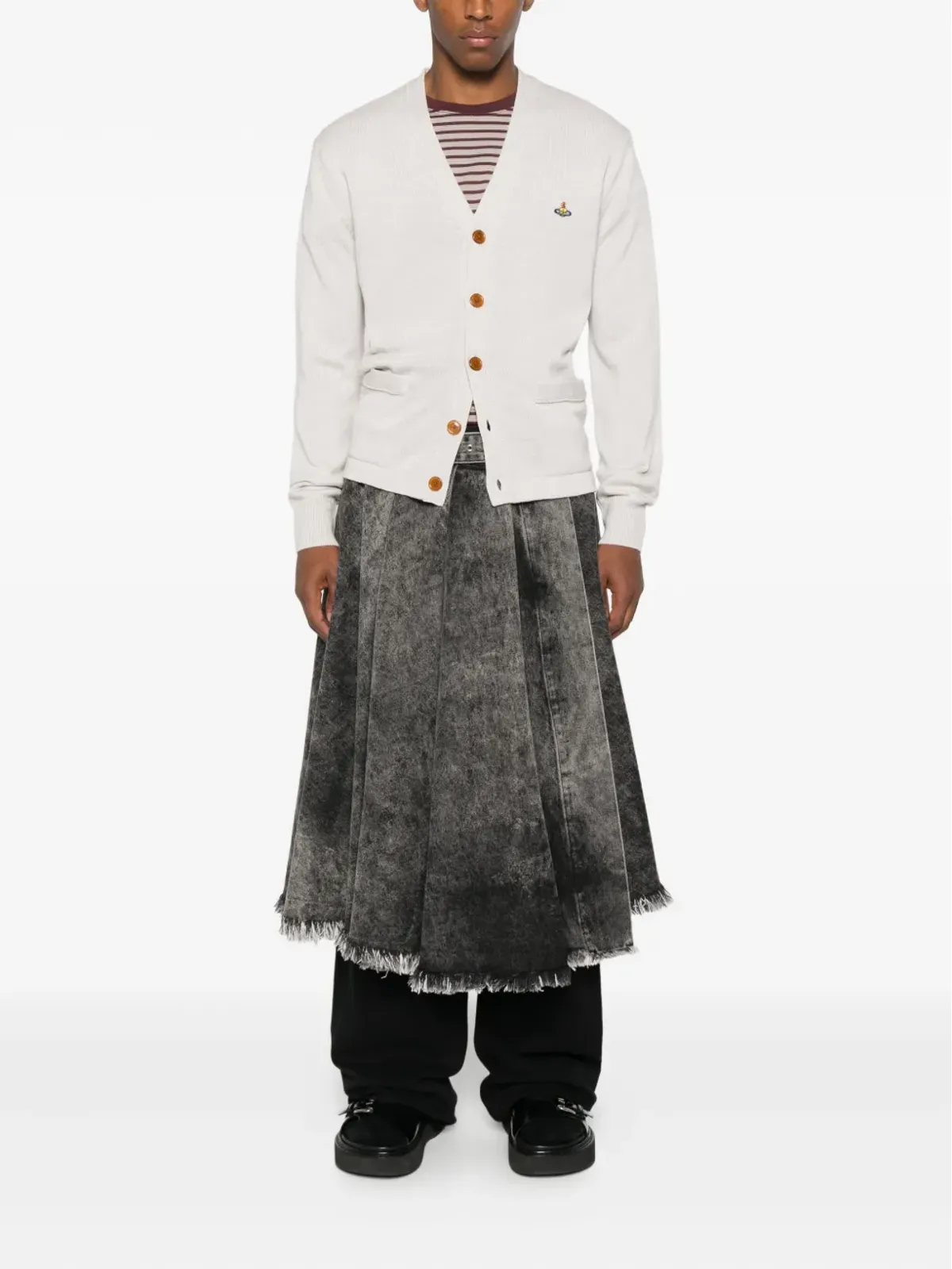 Vivienne Westwood オーブ装飾カーディガン - Neutrals - 画像2