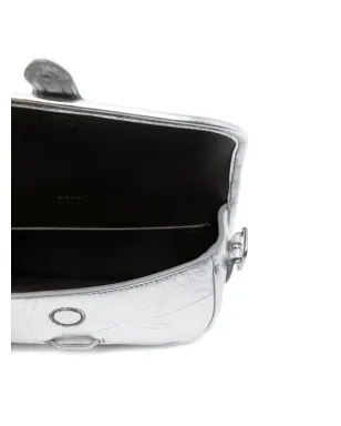 Bally metallic-leather flap shoulder bag - Silver - サムネイル5