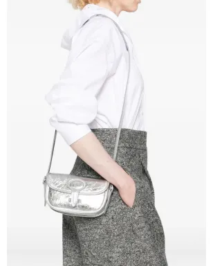 Bally metallic-leather flap shoulder bag - Silver - サムネイル2