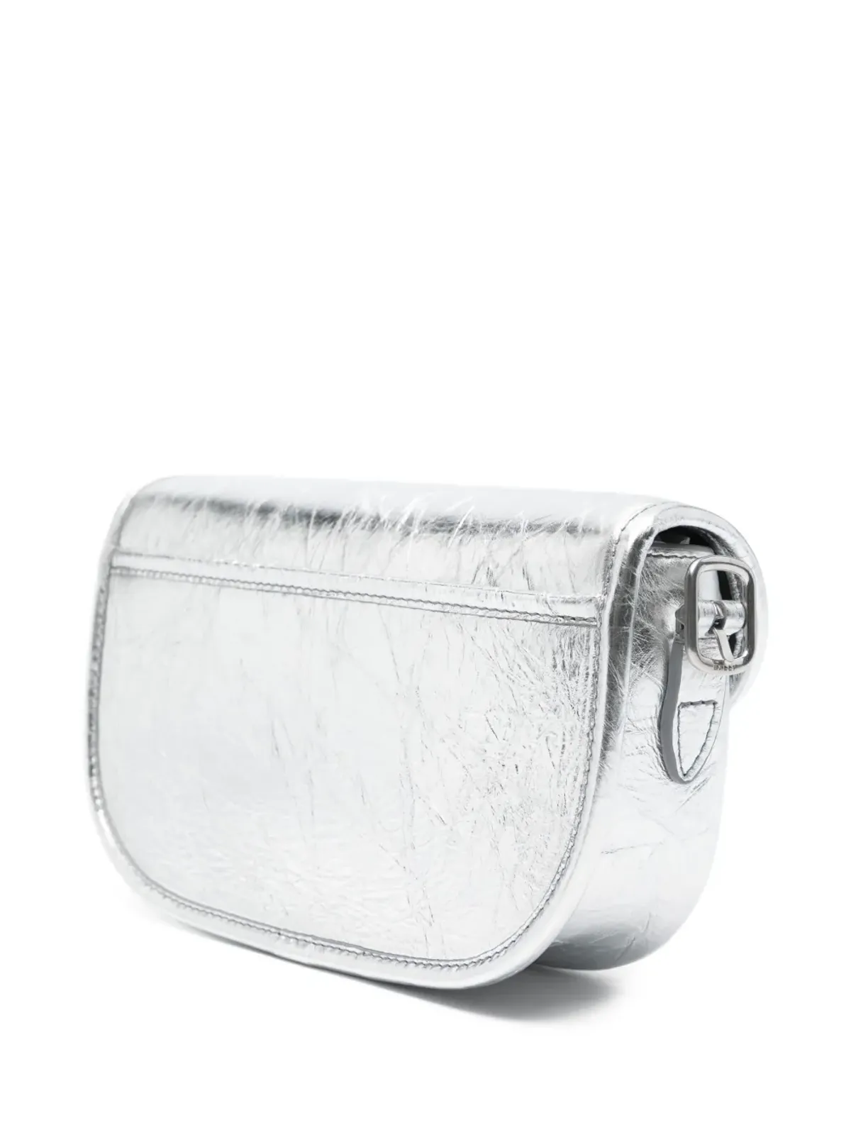 Bally metallic-leather flap shoulder bag - Silver - 画像3