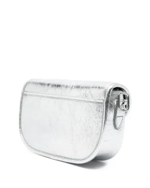 Bally metallic-leather flap shoulder bag - Silver - サムネイル3