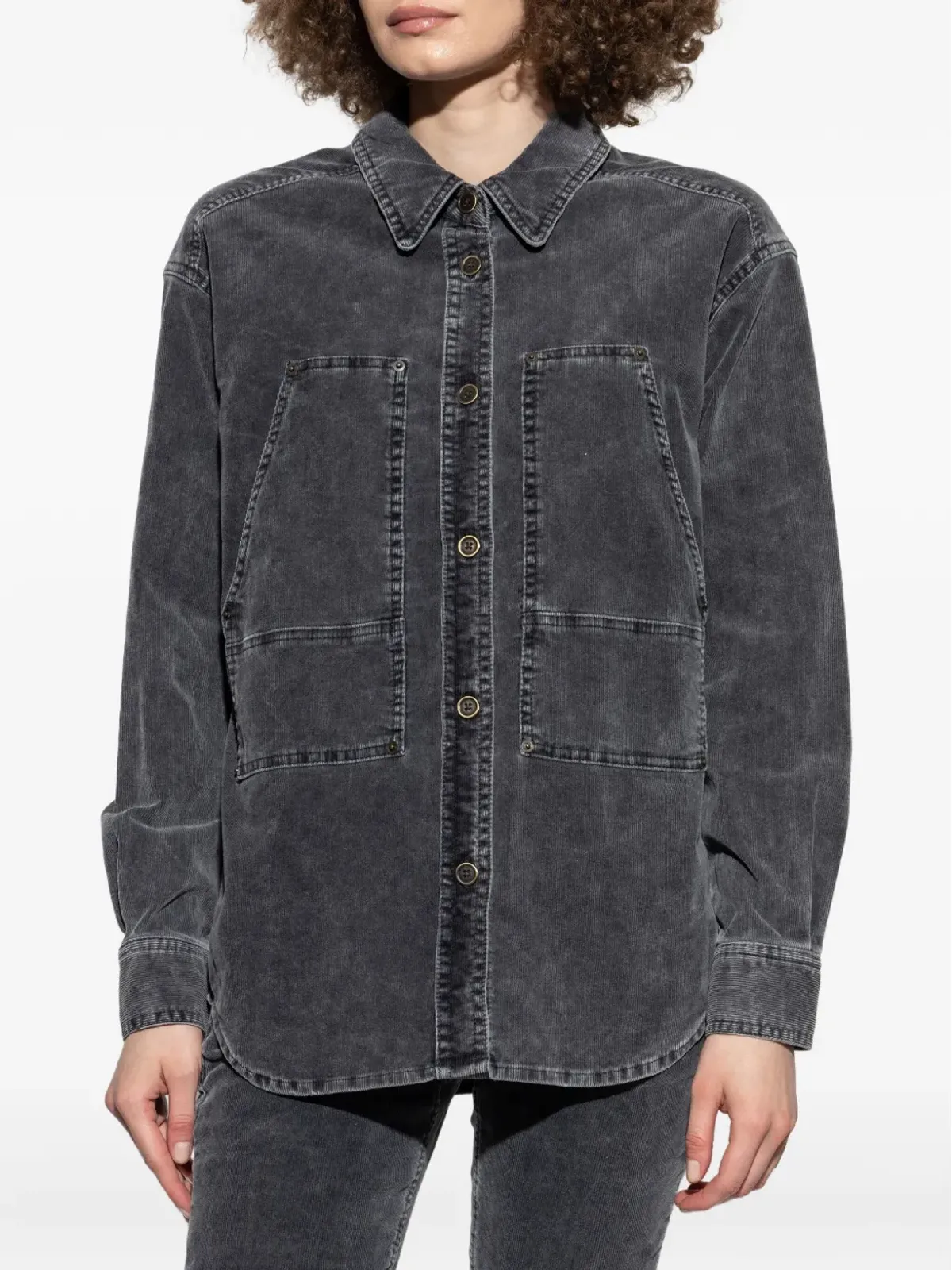 MARANT ÉTOILE パッチポケット コーデュロイ シャツ - 画像3