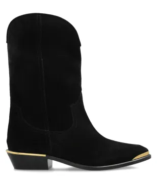 ISABEL MARANT メタリックトゥ スエードブーツ - サムネイル1
