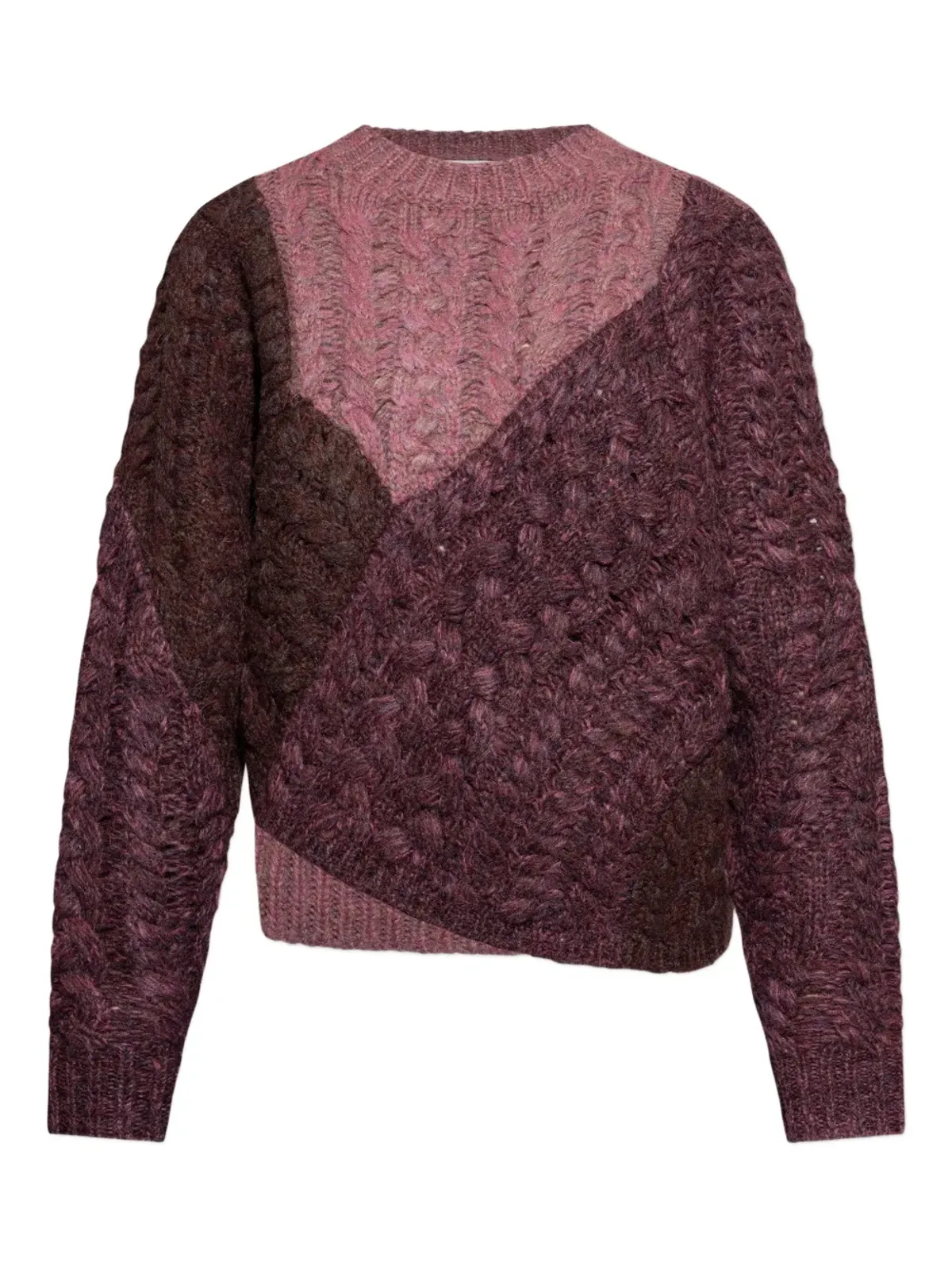 MARANT ÉTOILE ケーブルニットパッチワークセーター - 画像1
