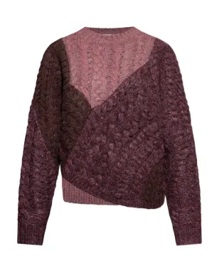 MARANT ÉTOILE ケーブルニットパッチワークセーター - サムネイル1