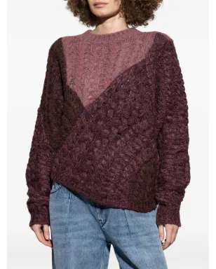 MARANT ÉTOILE ケーブルニットパッチワークセーター - サムネイル3