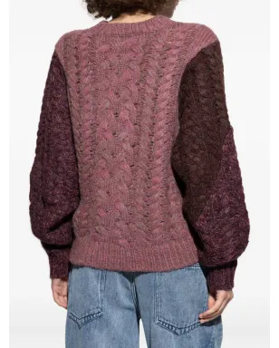 MARANT ÉTOILE ケーブルニットパッチワークセーター - サムネイル4