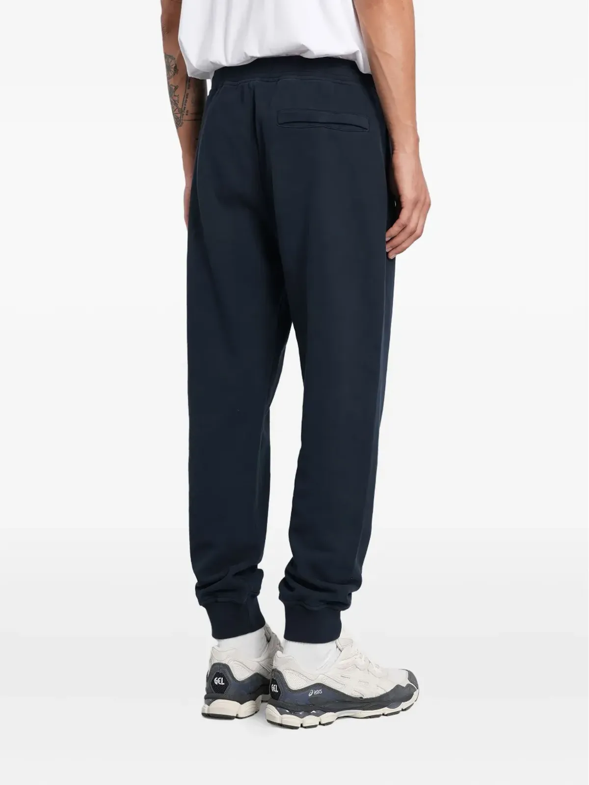 Stone Island カフ付きロゴパッチ トラックパンツ ブルー - 画像4