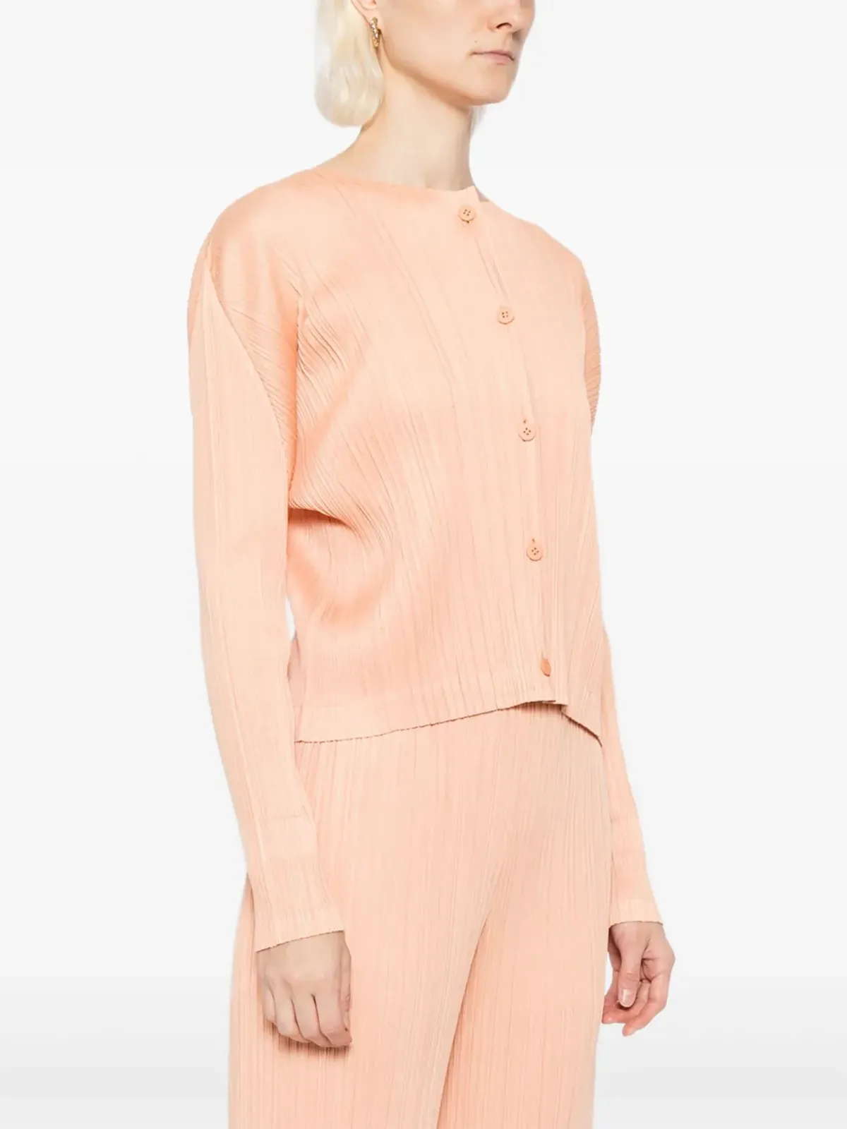 Pleats Please Issey Miyake MC August pleated shirt - Orange - 画像3