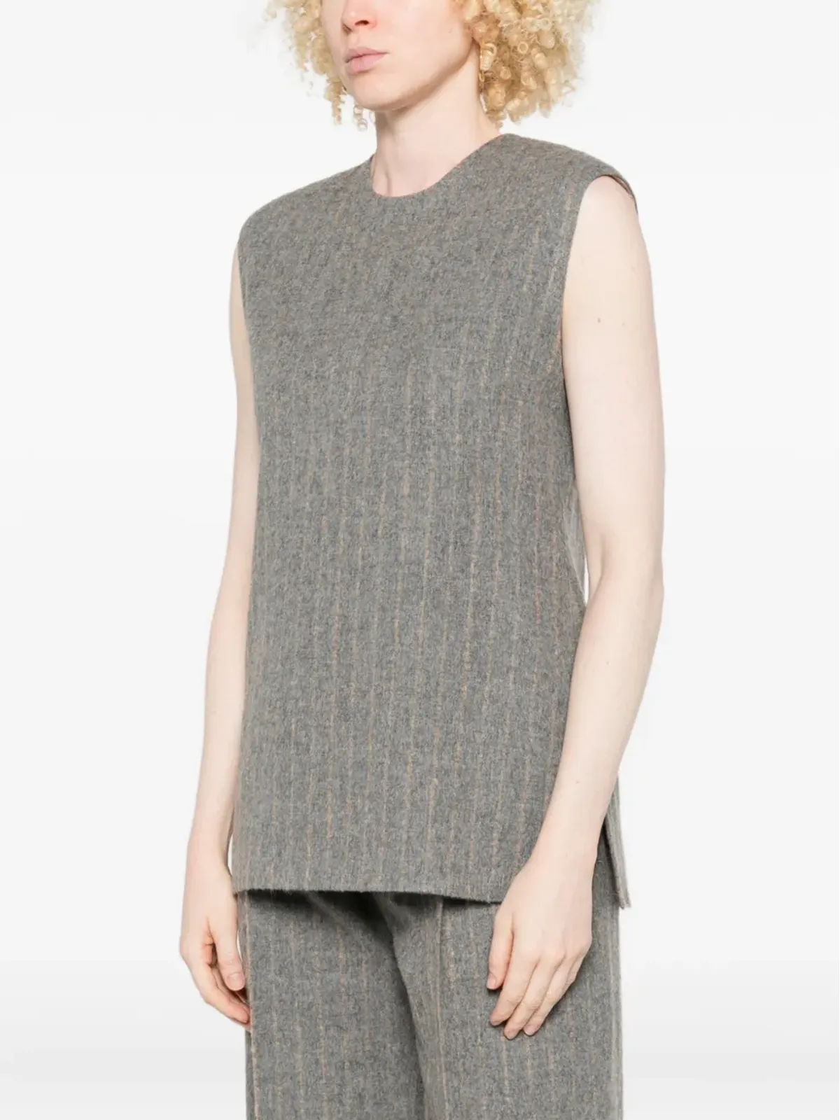 Carven ピンストライプベスト - 画像3