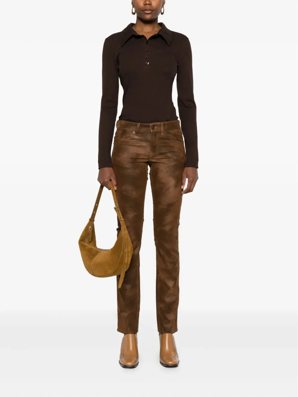 MARANT ÉTOILE シェードエフェクトパンツ - ブラウン - 画像2