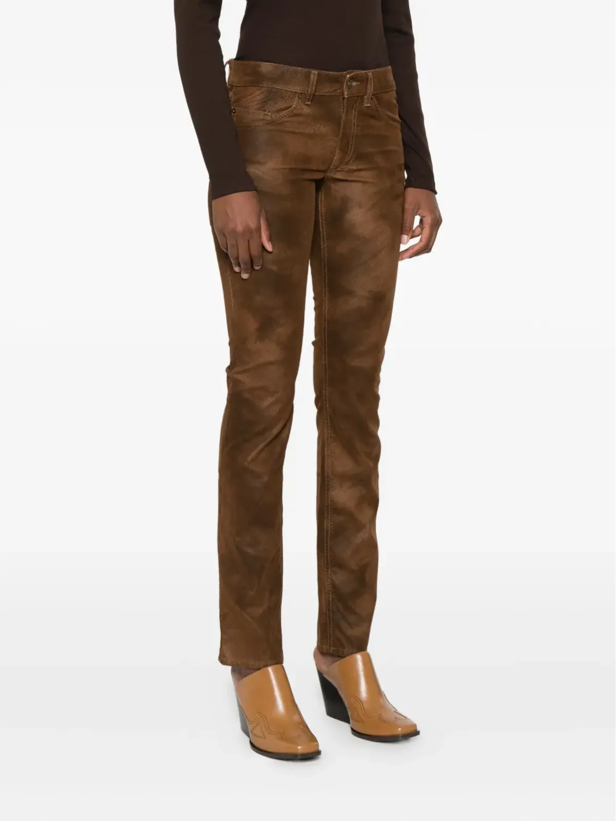 MARANT ÉTOILE シェードエフェクトパンツ - ブラウン - 画像3