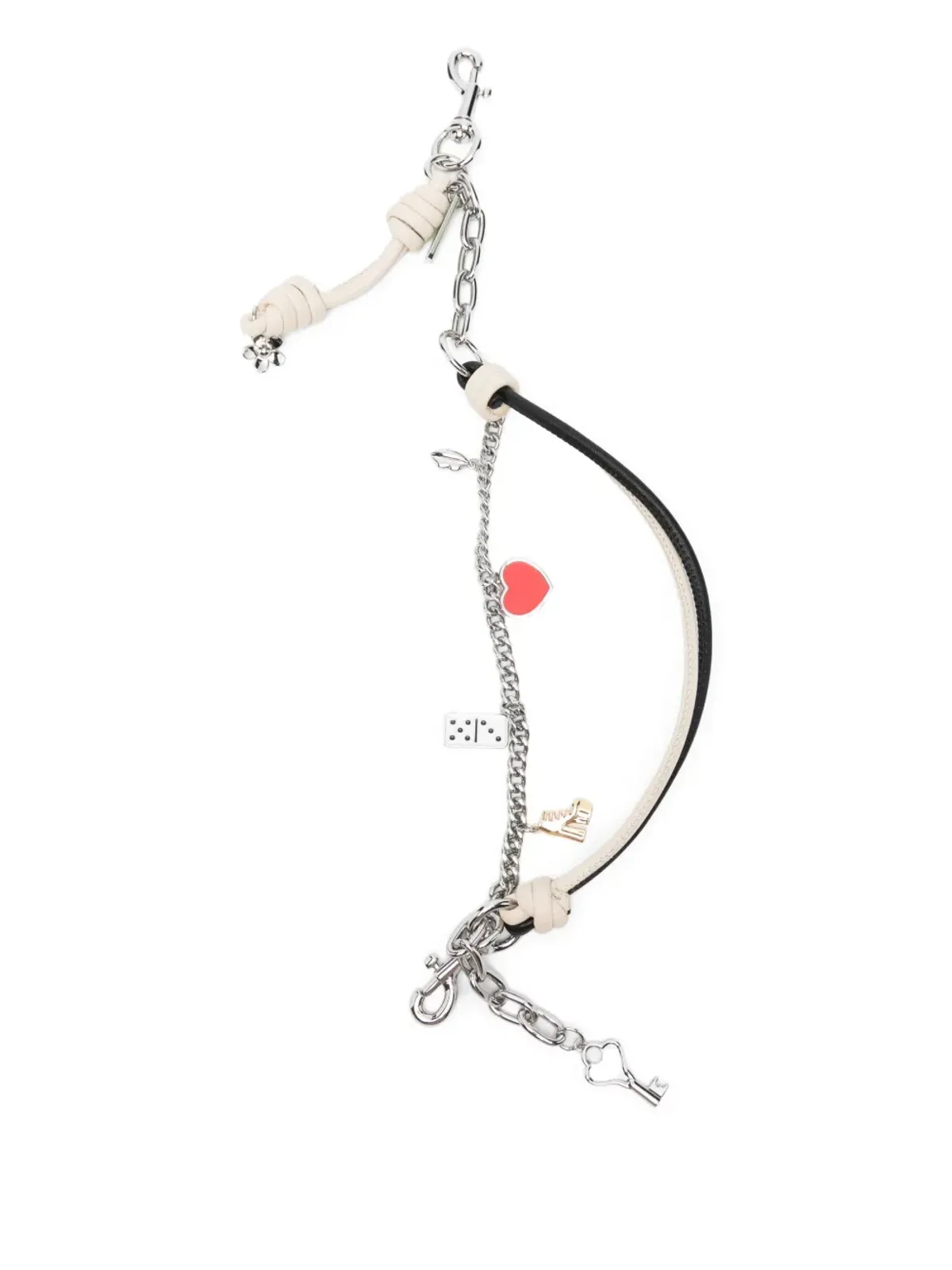 Marc Jacobs レザーノット バッグチャーム - ブラック - 画像1